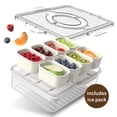 thumbnail image 1 of COOK WITH COLOR Snack Container with Ice Pack, Food Storage Containers, Meal Prep Containers, Cream, 1 of 9