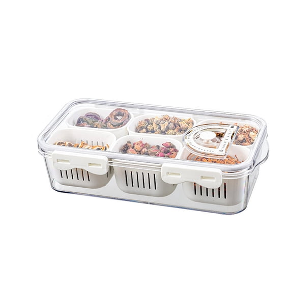 Snackle Charcuterie Container Divided Serving Tray With Lid And Handle Portable Snack Platters For Fruit Candy Entertaining Party Picnic Freezer Containers for Food Storage Reusable Snack Bags