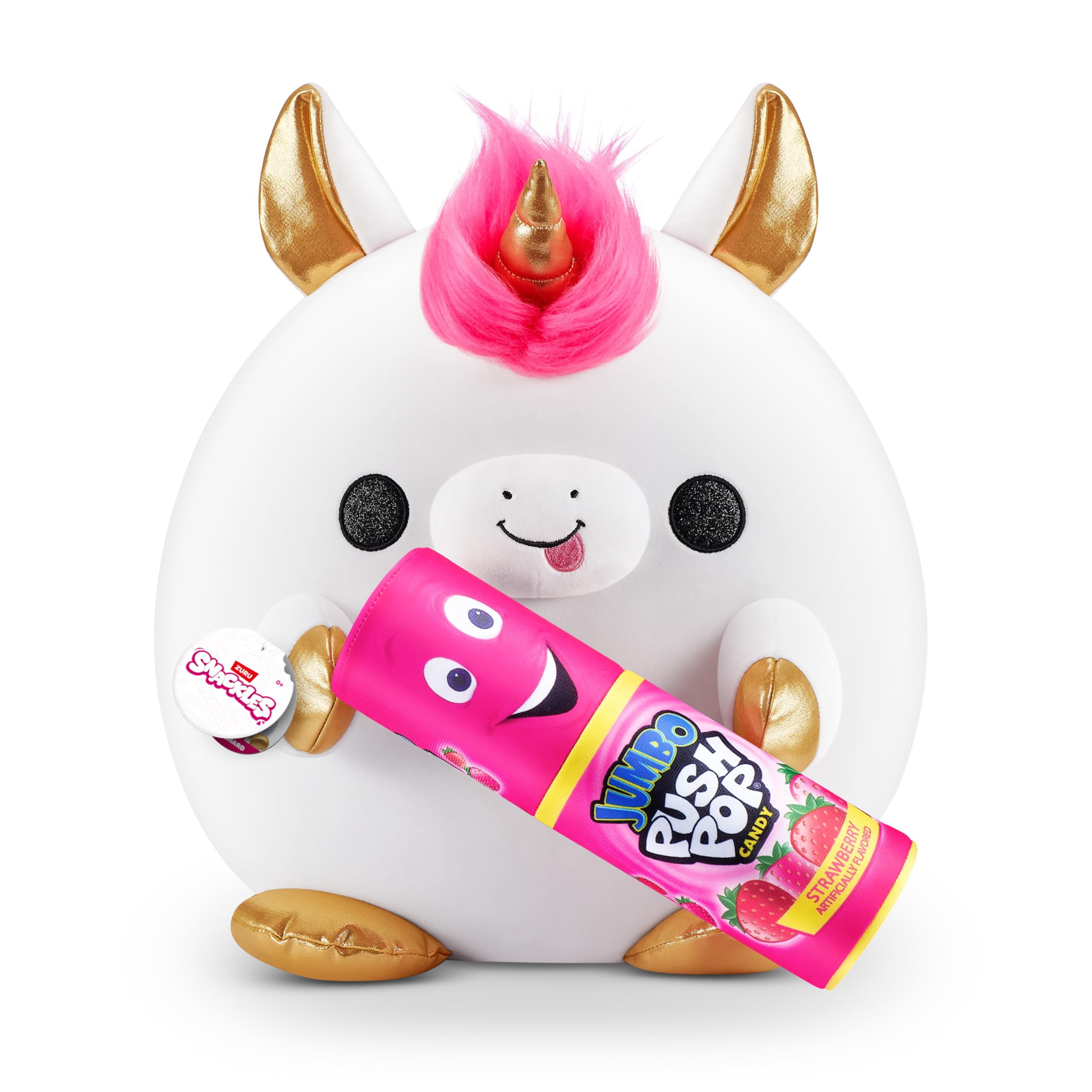 Snackles (Bazooka) Unicorn Super Sized 14 inch Plush by ZURU