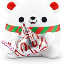Snackles Christmas Polar Bear & Kisses 14 Inch Plush by ZURU, Ultra Soft Plush, Collectible Plush with Real Licensed Brands, Stuffed Animal, Giftable, Holiday