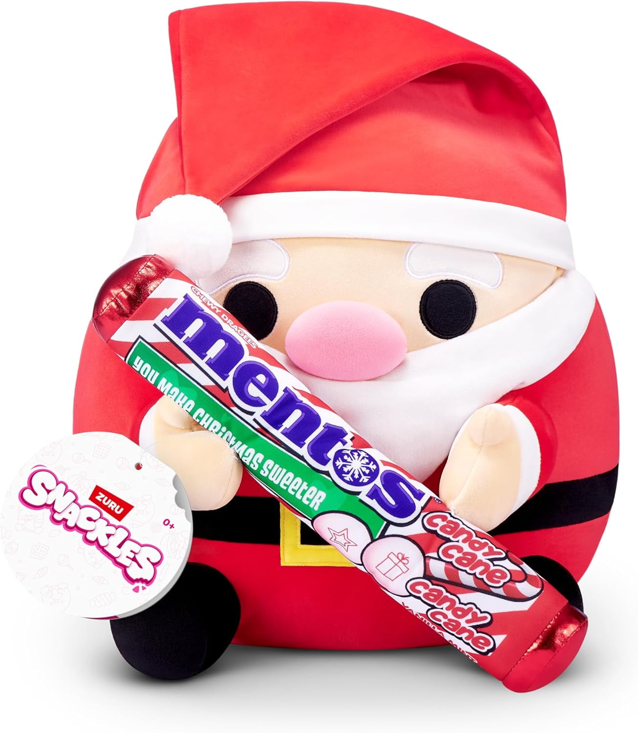 Snackles Christmas Santa Claus & Mentos 14 Inch Plush by ZURU