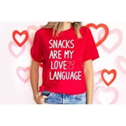SIMPLE FIT Snacks Are My Love Language Shirt, Funny Love Shirt, Mommy And Me, Love Shirt, Mamas Boy, Kids Gift, Daddy And Me Shirt, Love Day