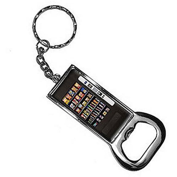 Snacks Chips Candy Vending Machine Keychain Key Chain Ring Bottle Bottlecap Opener