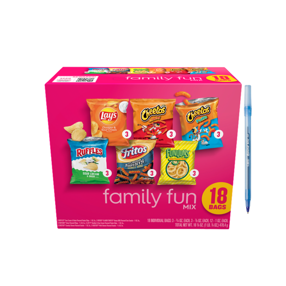 Snacks Family Fun Mix Variety Packs, 18 Count 16.7 oz