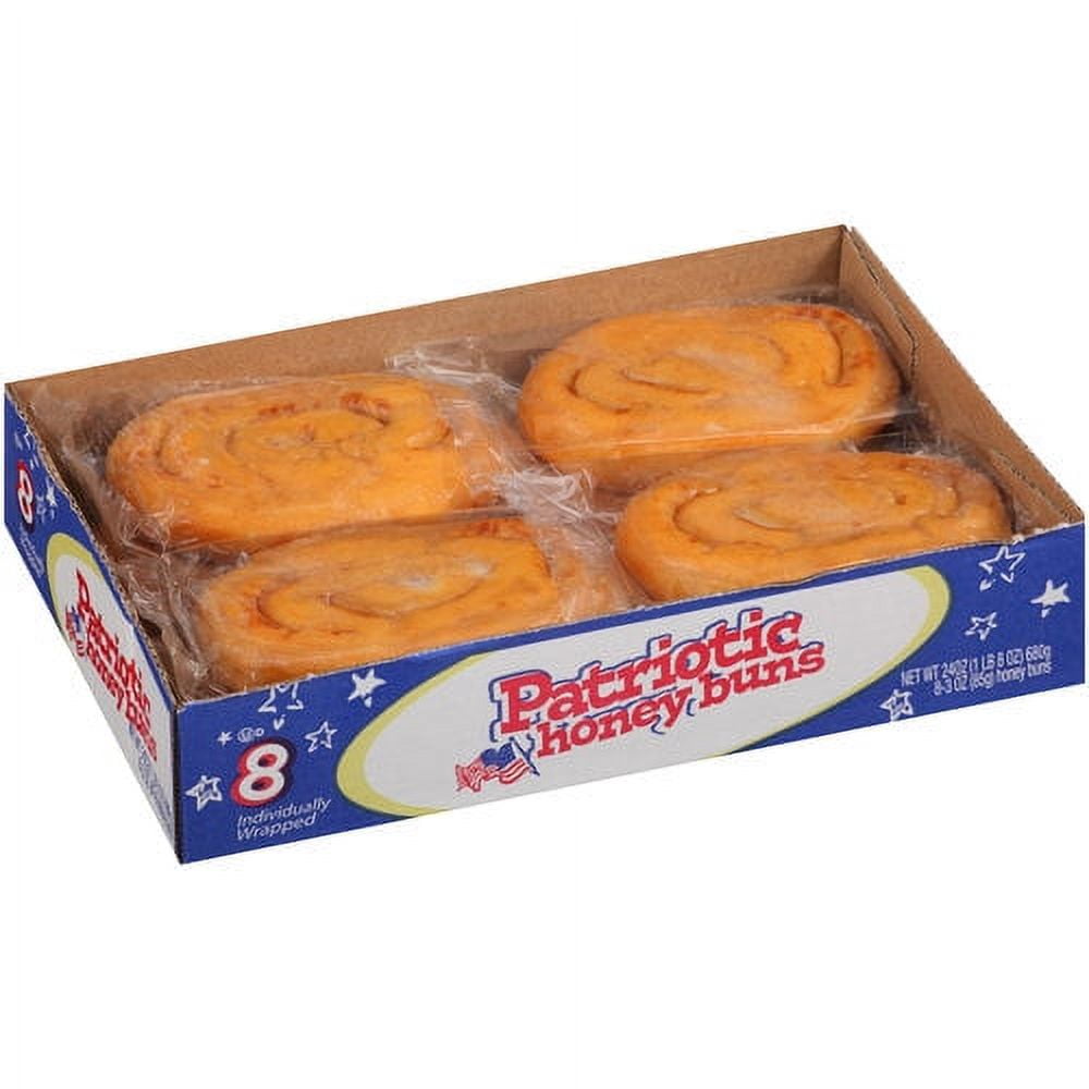 Snacks Glazed Honey Buns, 24 oz, 8 Count