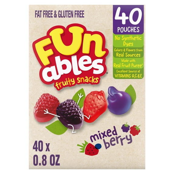 Snacks Mixed Berry Flavored Funables Fruity 32 Oz 40 Ct