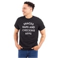thumbnail image 1 of Snacks Naps Checking Apps Lazy Chill Plus Size Crewneck Graphic Tee Shirt Brisco Brands 2X, 1 of 5