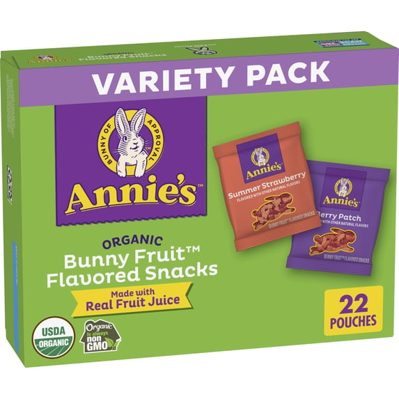 Snacks Variety Pack Gluten Free Snack Annie S Organic Bunny Fruit 22 Ct 15.4 Oz