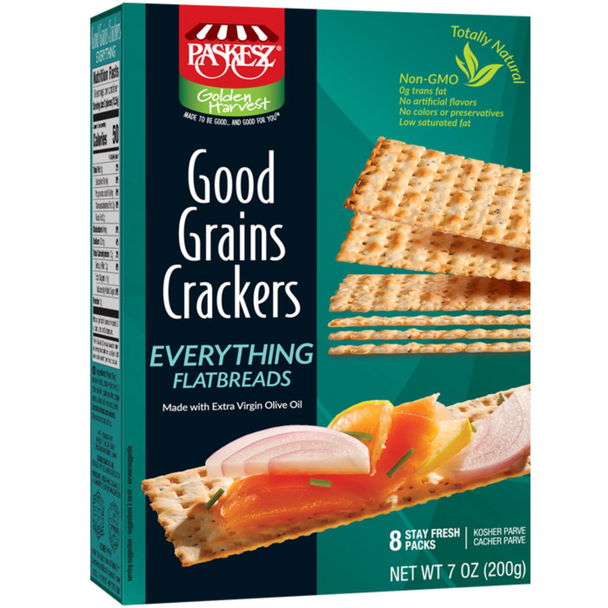 Snacktery Everything Flatbread Crackers STF9 All Natural Thin