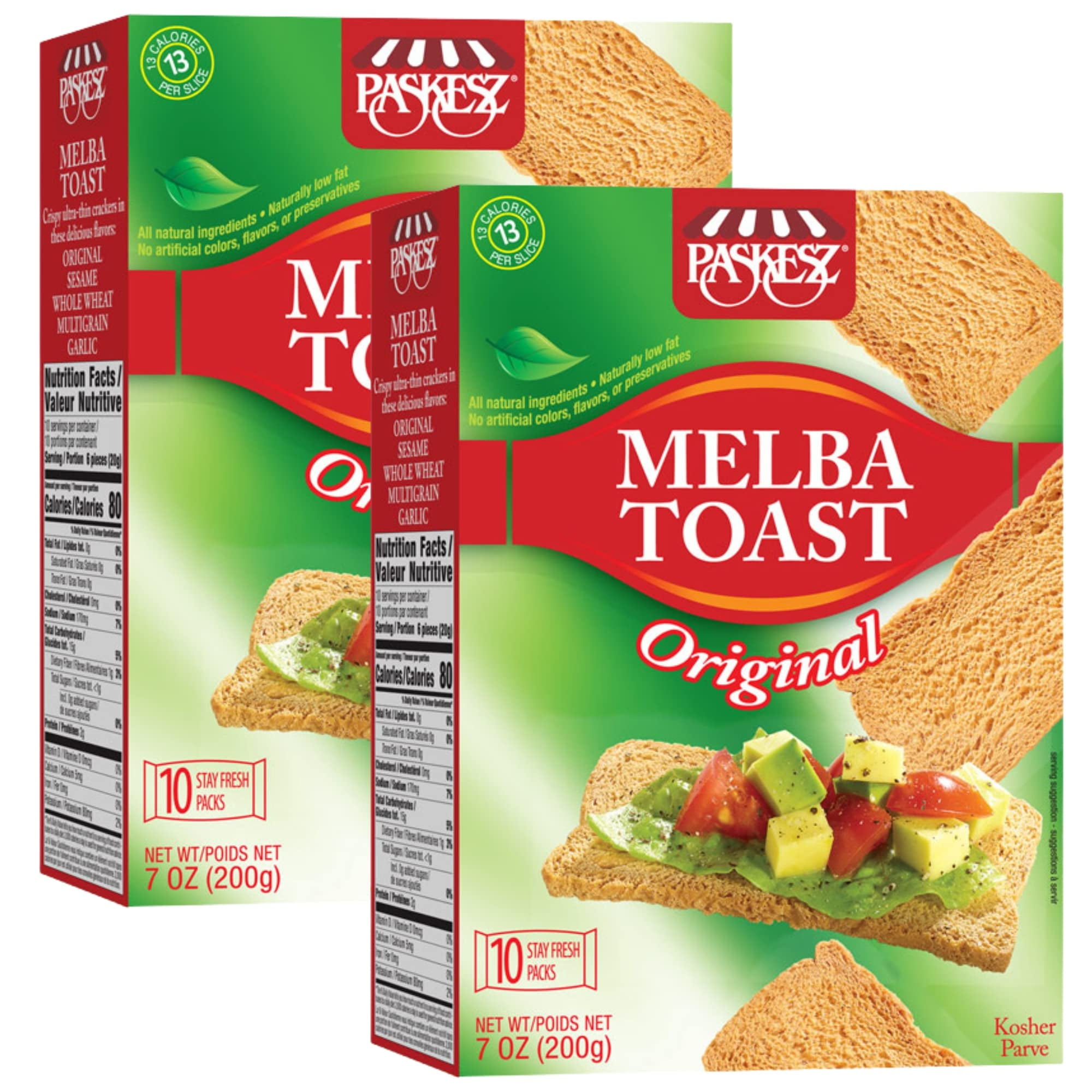 Snacktery Original Melba Toast Crackers All Natural Thin and Crispy Flatbread Crackers