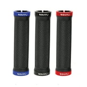 Snafu Lock on Mountain Bike Handlebar Grips (No Slip, Blue)
