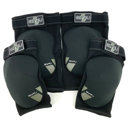Snafu Multisport Knee and Elbow Pads (Fits Under Pants, Great for Skateboard, Bike, BMX, Scooter, Unisex, Ages 8-14)