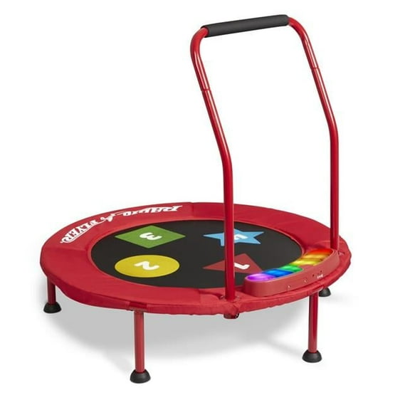 Snag-It Game Time Interactive Kids Trampoline with Lights and Sounds, Multicolor, 35.83" x 35.83" x 36.22"