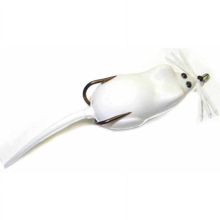 Snag Proof 707 Moss Mouse 3 3/4 1/4 oz 4/0 Double Hook White