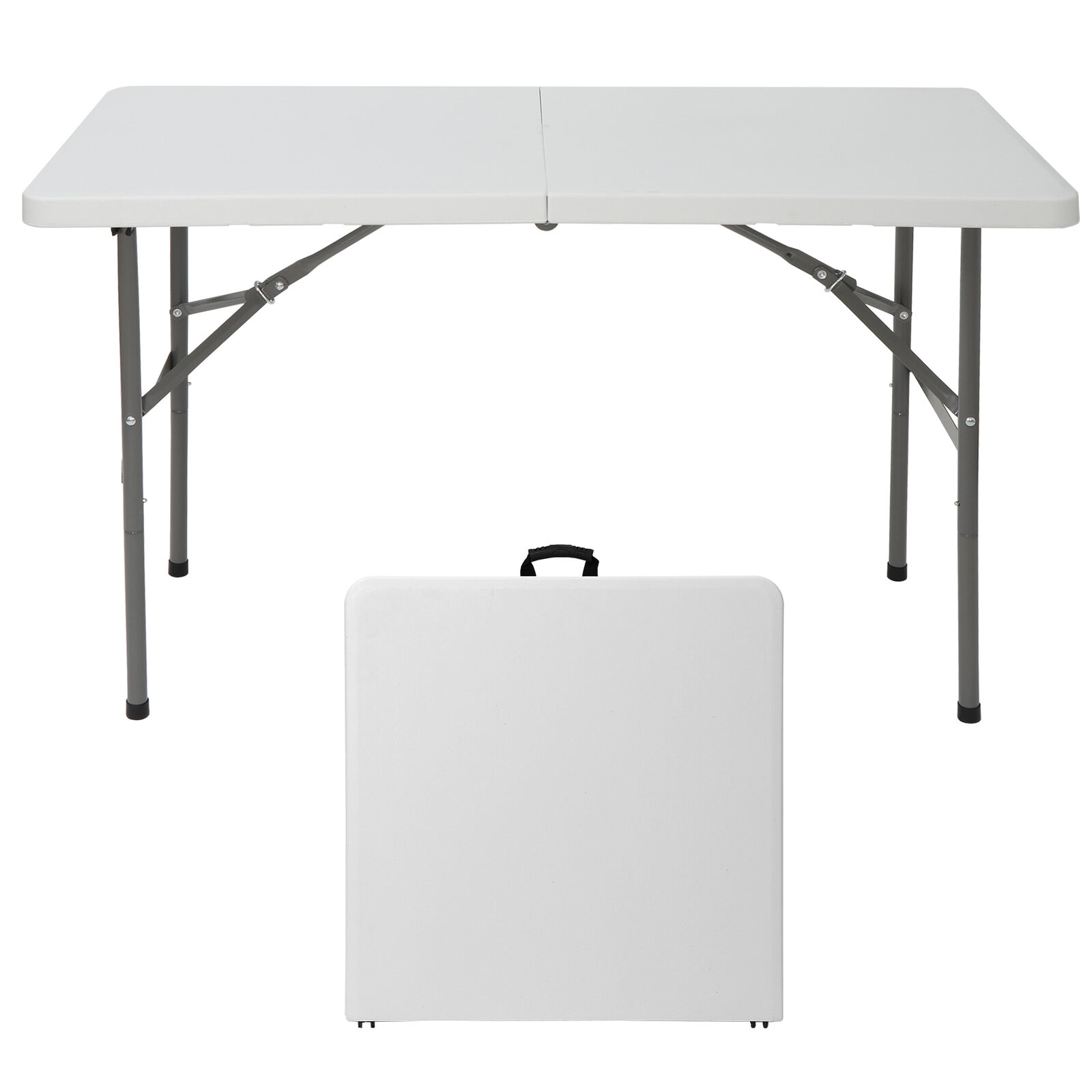 SnagHub All-Occasion Plastic Folding Event Table, Foldable Portable Banquet Table for Indoor/Outdoor Events, White,Multiple Shapes,4 FT