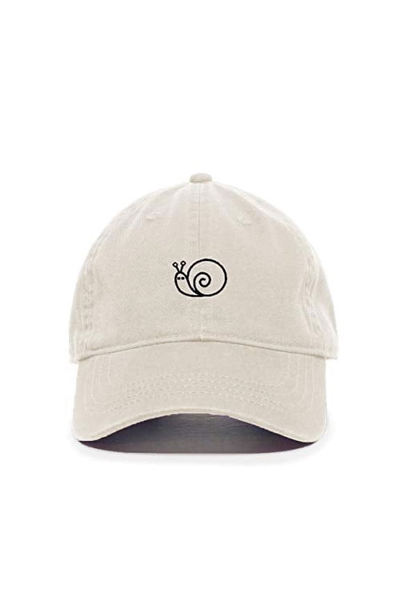 Snail Baseball Cap Embroidered Cotton Adjustable Dad Hat