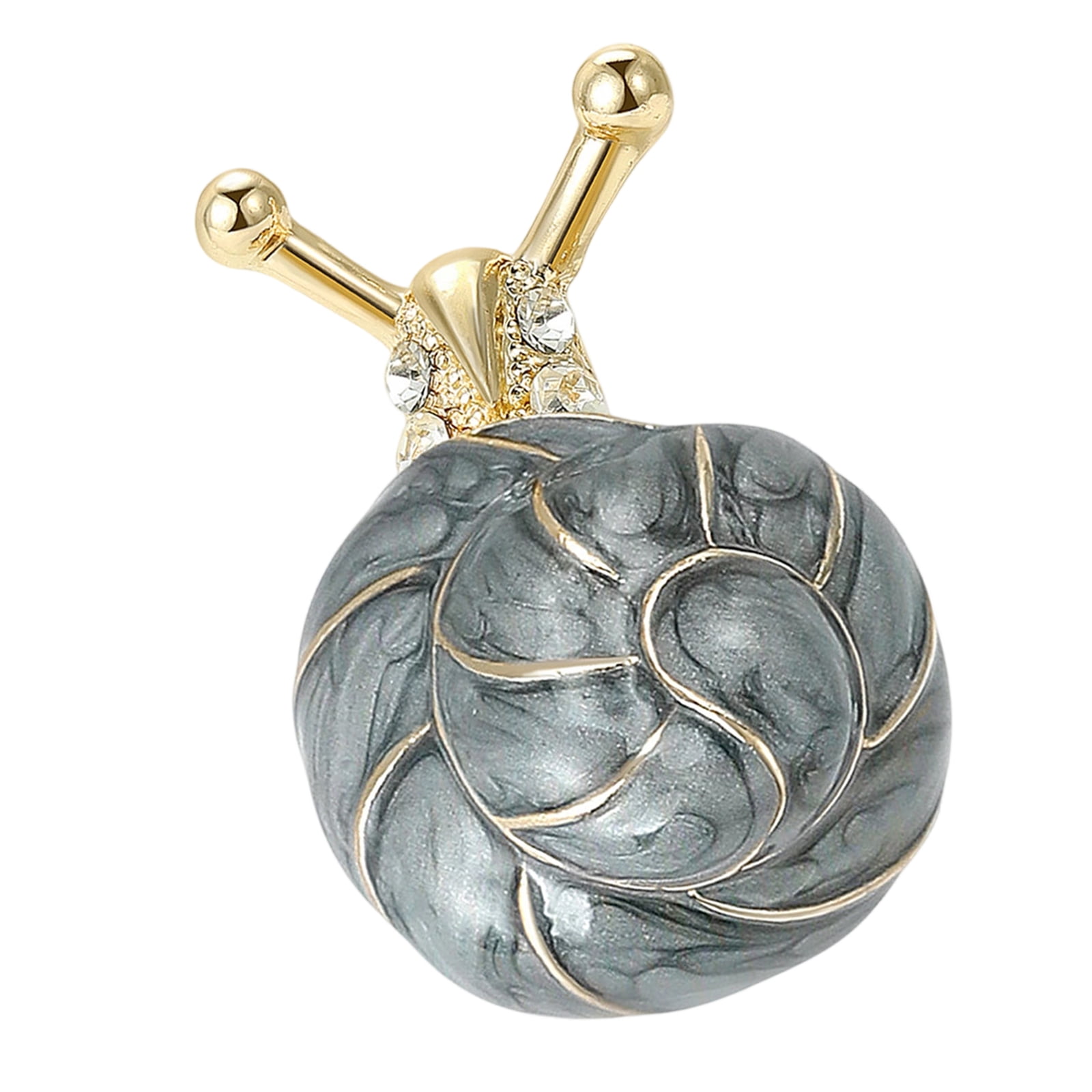 Snail Brooch, Alloy Rhinestone Inlaid Snail Pin with Blue Coating for ...