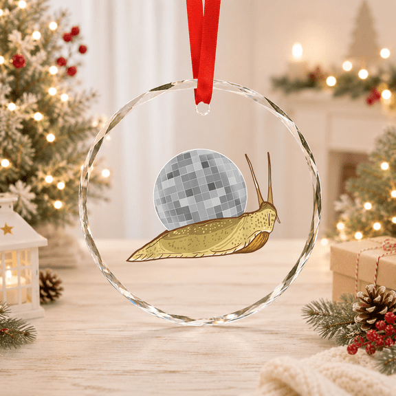Snail Disco Ball Crystal Shell Animal Glass Ornament