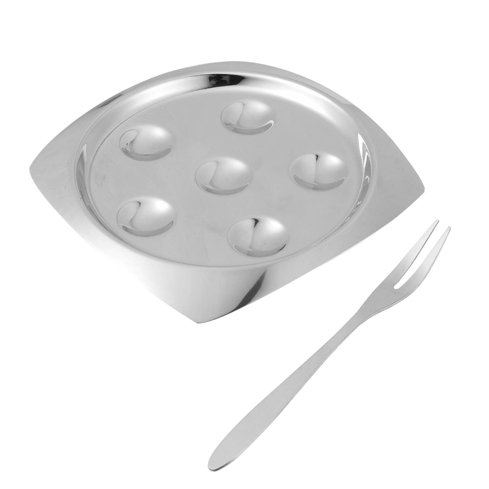 Snail Dish Roasting Pan Stainless Steel Escargot Dish Oyster Baking