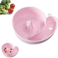 thumbnail image 1 of Snail Drain Basket,Rotating Fruit Vegetable Washing Bowl with Strainer,9.25x3.15 Inch, Portable Kitchen Cleaning Device (Pink-1 Pcs), 1 of 7