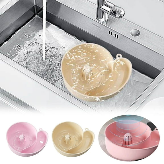 Snail Draining Basket Cream White Automatic Fruit and Vegetable Washer | Berry Washing Bowl with Rotating Bowl | Fruit Washing Bowl with Strainer | Vegetable Cleaning Device | Function Kitchen Drain