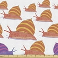 thumbnail image 1 of Ambesonne Snail Fabric by the Yard Upholstery, Colorful Abstract Gastropod, 2 Yards, Pale Orange Burnt Sienna, 1 of 5