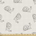 thumbnail image 1 of Ambesonne Minimalist Fabric by the Yard Upholstery, Repeating Sketchy Look, 5 Yards, Eggshell and Charcoal Grey, 1 of 5