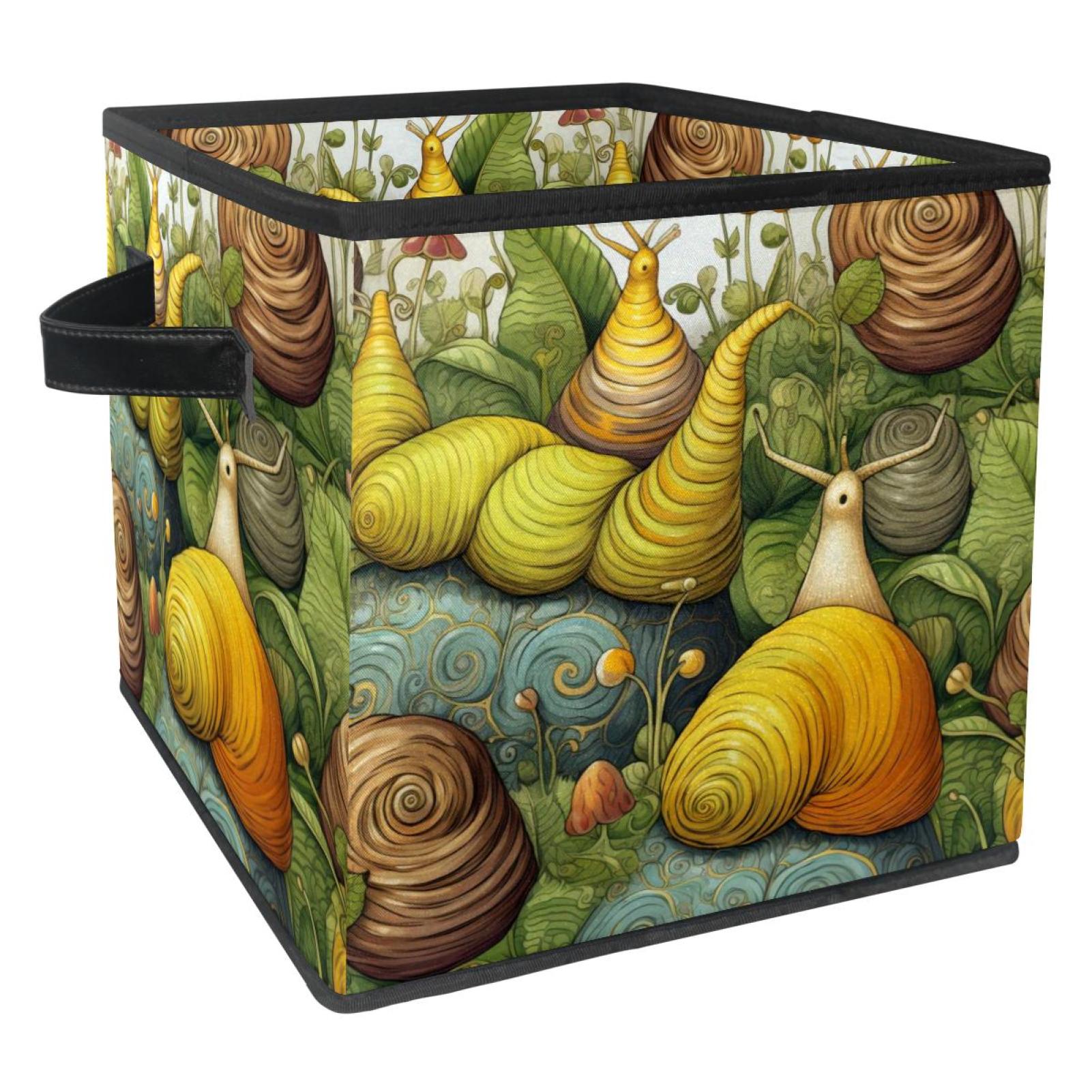 Snail Foldable Cube Organizer with Handle, 10.8