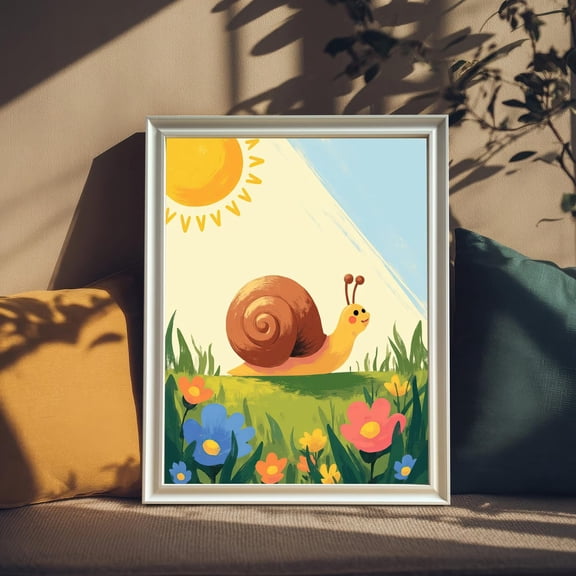 Snail Garden Whimsical Room Wall Decor