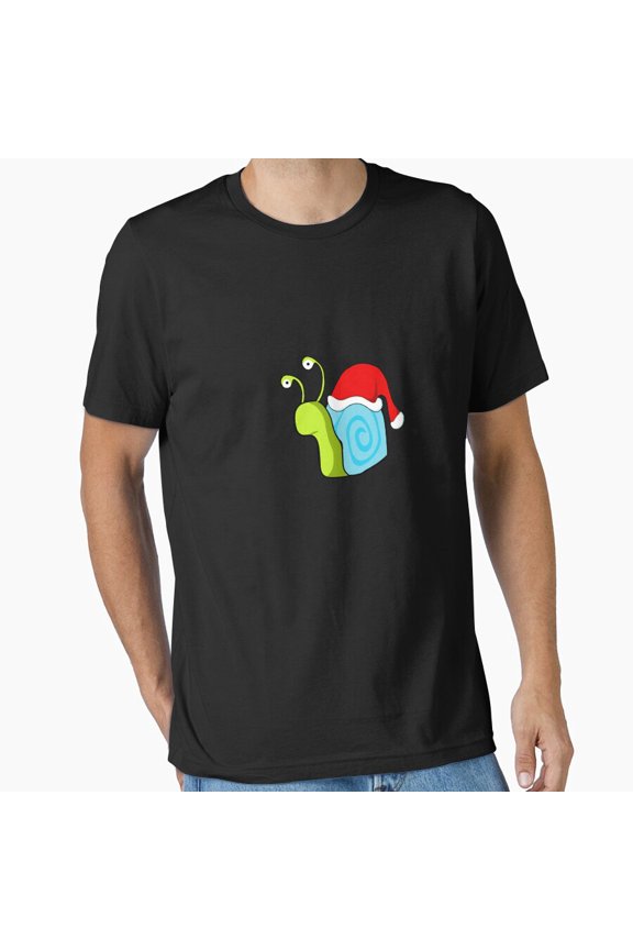Snail Guy Holiday Retro Cute Festive Winter Animal Graphic Unisex T-Shirt, up to size 5XL