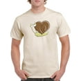 thumbnail image 1 of Snail Heart T-Shirt Men -Engin Selcuk Designs, Male Small, 1 of 4