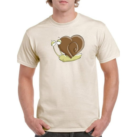 Snail Heart T-Shirt Men -Engin Selcuk Designs, Male x-Large