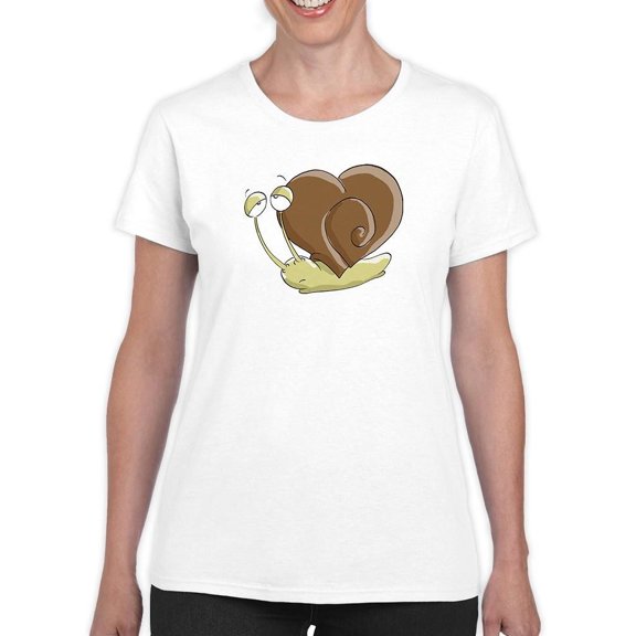 Snail Heart T-Shirt Women -Engin Selcuk Designs, Female XX-Large