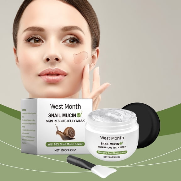 Snail Jelly Mask Moist Mask Repairs Facial Skin Flaws, Hydrates and Moisturizes, Cleanses