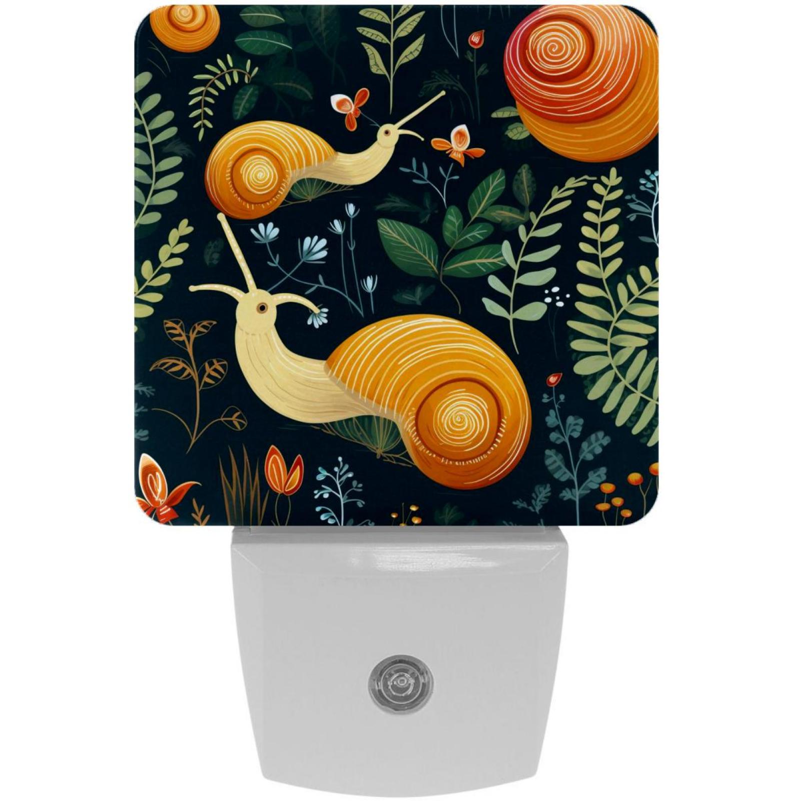 Snail LED Square Night Lights Bright and Compact Bedroom or Bathroom