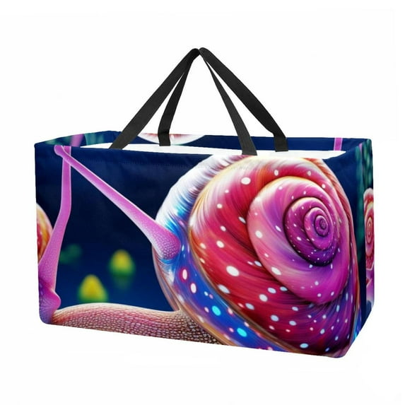 Snail Large Capacity Reusable Foldable Oxford Cloth Storage Bin - Decorative Box, Collapsible Bucket, and Convenient Storage Basket