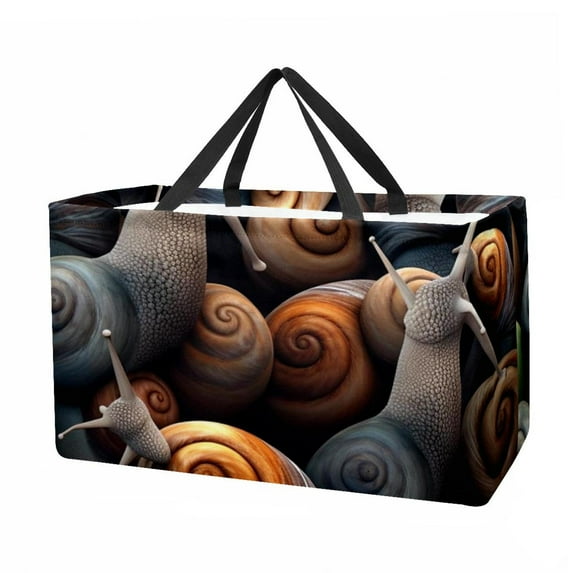 Snail Large Capacity Reusable Foldable Oxford Cloth Storage Bin - Multipurpose Storage Box, Shopping Bag Organizer