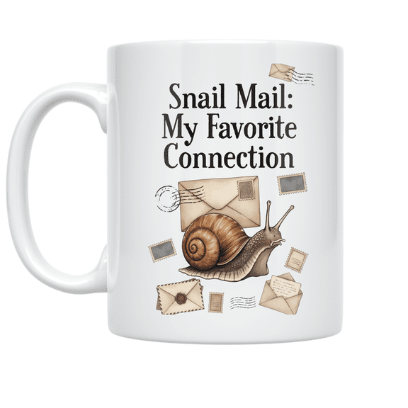 Snail Mail: My Favorite Connection - Letter Writing Enthusiast - 11 oz Ceramic Coffee Mug