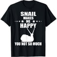 thumbnail image 1 of Snail Makes Me Happy Mollusk Snail Shell Snails Lover T-Shirt, 1 of 4