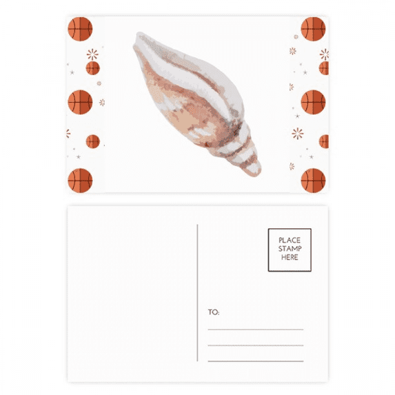 Snail Marine Life Colorful Illustration Basketball Postcard Set Thanks Card Mailing Side 20pcs