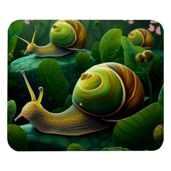 Snail Mouse Pad for Laptop Wireless Mouse Home Office Travel, Portable & Washable