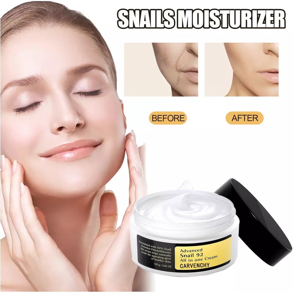 Snail Mucin 92 Moisturizer 3.52 oz, Daily Repair Face Gel Cream for