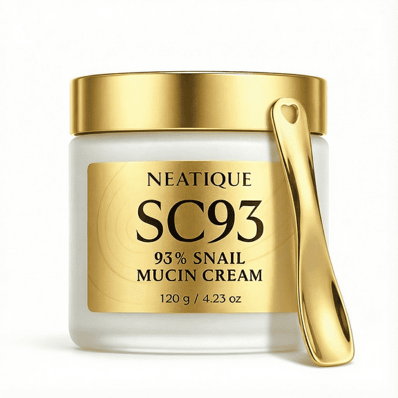 Snail Mucin Cream 93% for Skin Care, Intense Hydration & Dryness, Snail Mucin Moisturizer 120g, Natural Snail Secretion Filtrate & Non-GMO, Fast Absorbing & Non-Sticky, 4.23oz