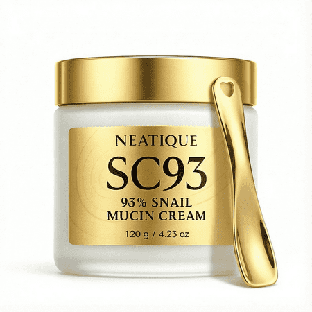 Snail Mucin Cream 93% for Skin Care, Intense Hydration & Dryness, Snail Mucin Moisturizer 120g, Natural Snail Secretion Filtrate & Non-GMO, Fast Absorbing & Non-Sticky, 4.23oz