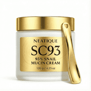 Snail Mucin Cream 93% for Skin Care, Intense Hydration & Dryness, Snail Mucin Moisturizer 120g, Natural Snail Secretion Filtrate & Non-GMO, Fast Absorbing & Non-Sticky, 4.23oz