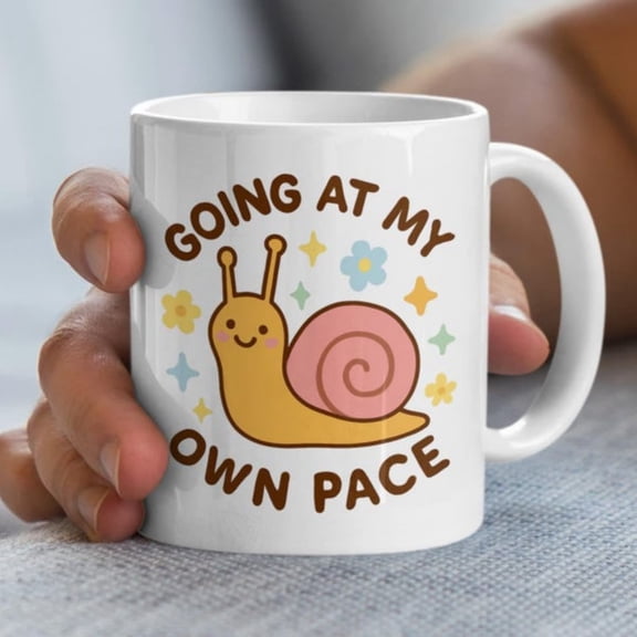 Snail Mug, Kawa Mug, Own Pace, Cute Mug, Funny Mug, Animal Mug, Motivational Mug, Encouraget Gift, Gift Mug, Snail Lover.