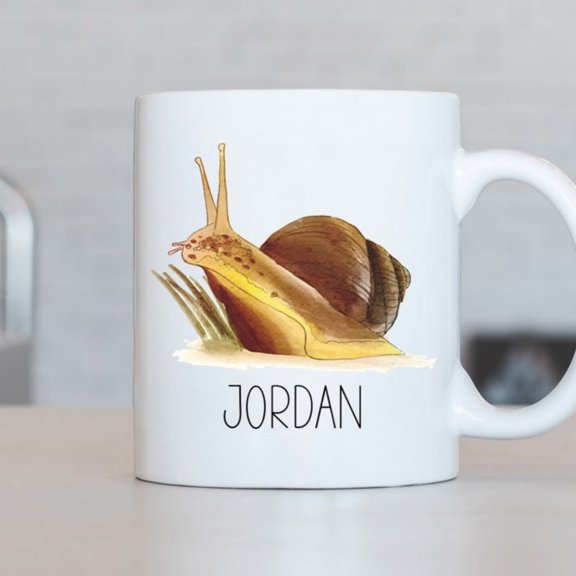 Snail Mug, Pernalized Snail Coffee Cup, Snail Present, Snail Gift Ideas, Snail Birthday Gif LL.jpg
