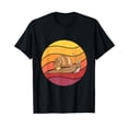 thumbnail image 1 of Snail Retro Sunset Slug Snails Black T-Shirt, 1 of 5