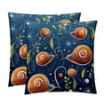 thumbnail image 1 of Snail Set of 2 Velvet Throw Pillow Covers Inserts for Bed Pillow, Decorative Pillows - 16x16 18x18 20x20 Inches with Unique Patterns for Various Occasions, 1 of 6