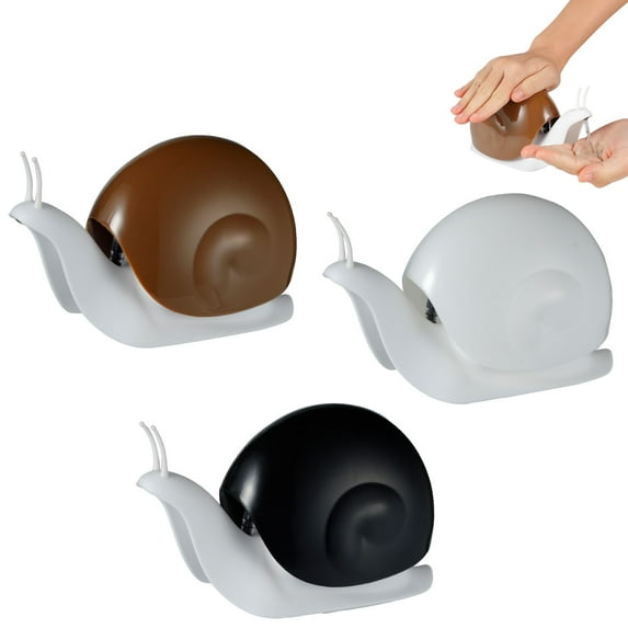 Snail Soap Dispenser, 3 Pcs 120ml/4oz Plastic Soap Dispenser, Refillable Hand Lotion Shampoo Pump Bottle, Cute Cartoon Hand Soap Dispenser Pump for Kitchen Bathroom Hall
